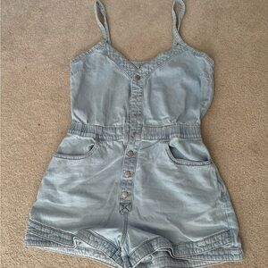 Roxy Light Blue Denim Romper